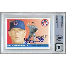 Kyle Farnsworth Chicago Cubs Autograph 2004 Topps Heritage Card #121 BGS Auto 10 picture