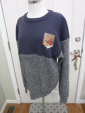 Men's VTG HEAD SPORTS WEAR Large Gray Heavy Knit Wool Ski Snow Pull Over Sweater picture