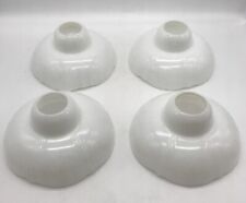Set Of 4 Beautiful Macbeth Evans Glass Harp Lamp Shades.Blue Tint. picture
