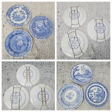 6 Spode Blue Room Collection Plates Girl at Well Woodman Botanical Hangers 10.25 picture