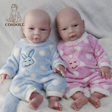 COSDOLL 18.5'' Reborn Baby Dolls Adorable Twins Baby Doll Platinum Silicone Doll picture
