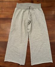 Y2K Lucky Brand Vintage Women's Gray Wide leg   Crop Pull On Flare Sweatpants M picture