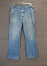 VTG 70s Levis Jeans Mens 33 X 30 Wide Leg Orange Tab  Zipper picture