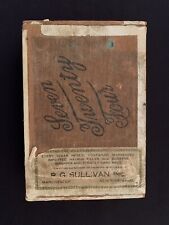 Antique R.G. Sullivan’s Wooden Cigar Box, 7-20-4, Manchester, NH picture