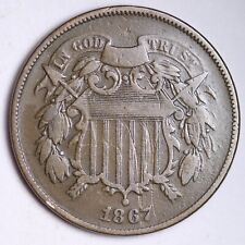 1867 Two Cent Piece CHOICE VG  E125 RTB picture