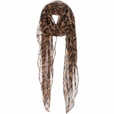 Comfy Soft Leopard Cheetah Print Scarf Shawl Animal Brown New with Hanger picture