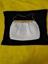Vintage French Bag Shop beaded clutch purse -Satin lining and twp pockets inside picture