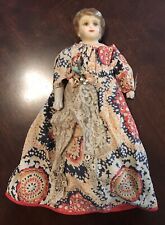 Antique Nineteenth Century Doll Wax Shoulders Original Outfit 12.25