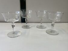 vintage antique la coupe cocktail champagne glass set of 4 Etched Elegant Glass picture