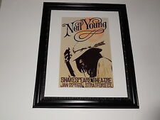 Large Framed Neil Young Harvest 1971 Tour Poster, Stratford CT 24