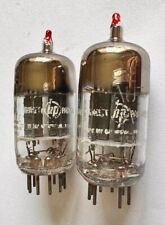 12AU7A Matched Pair Hewlett Packard/ GE Special Red Tip NO Noise NOS Tubes picture