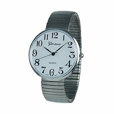Geneva 37 mm Large Number Easy Read Dial Japanese Movt Stretch Watch picture