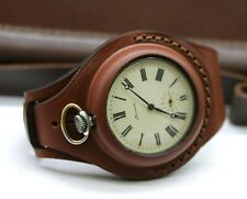 NEW WW1 times New Leather STRAP Band WRISTBAND For Pocket Watch 50mm WWII picture