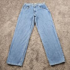 VINTAGE GAP Jeans Mens 34 Wide Leg Light Wash Denim Baggy Made in USA 32x33 picture