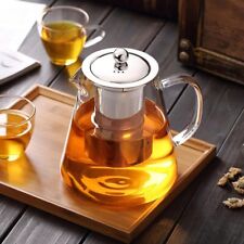 19oz Large Glass Teapot with Removable Infuser Stovetop Safe Tea Kettle Tea Pot picture
