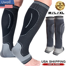 Calf Compression Sleeve Ankle Brace Leg Support Socks Foot Fasciitis Pain Relief picture