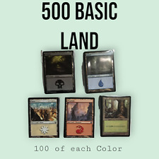 MAGIC The Gathering MTG Basic Land lot of 500 (100 of each color) Bulk picture