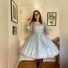 60s Vintage Emma Domb Fit and Flare Dress W Attached Crinoline picture