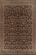 Vintage Floral Dark Brown Mood Living Room Rug 8x12 Hand-knotted Wool Carpet picture