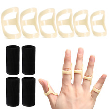 10Pcs Oval Finger Splints & Sleeves Kit, 6 Graduated Trigger Finger Splint & 4 F picture