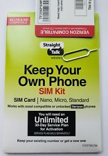 Straight Talk Verizon Nano SIM Card Bring Your Own Phone  4G LTE 5G picture