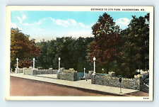 Entrance to City Park Hagerstown Maryland Vintage Postcard E3 picture