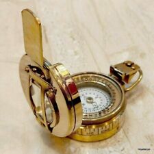 Military Compass Nautical Brass WWII Military Pocket Compass Lot of 15 Unit picture