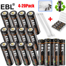 EBL 1.5V USB Rechargeable AA Lithium Battery 3300mwh Li-ion Batteries +Cable Lot picture