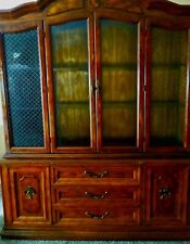Vintage Cherry 2 piece Buffet/Sideboard & Glass China Cabinet picture