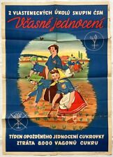 Original Vintage Poster  SUGAR BEET - AGRICULTURE - FARMERS - SOCIALISM - 1950s picture