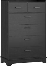 6 Drawer Dresser, Wooden Storage Chest of 6 Drawers Tall Dressers for Bedroom picture