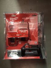 MILWAUKEE 48-59-1880 RED LITHIUM XC8.0 BATTERY & RAPID CHARGER KIT ** picture