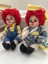 Vintage MIRACLE ROSIE & RAGS Marie Osmond Dolls Hand Signed COA Bear & Wagon picture