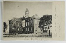 PA Hummelstown Public School Building 1907 to Elverson Pennsylvania Postcard Q2 picture
