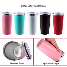 20oz Stainless Steel Tumbler Slider Lid Vacuum Insulated Travel Cup Coffee Mug picture