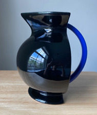 MARCO ZANINI BITOSSI Black Blue Memphis Style Hollywood Pitcher - Italy - VGUC picture