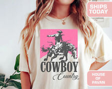 Western Cowboy Country, Pink Rodeo Shirt, Vintage Inspired Tee picture