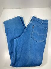 Levis Orange Tab Jeans Men Sz 34X29 Blue Brushed Denim Straight Leg Vintage USA picture
