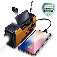 Emergency Solar Hand Crank Weather Radio 2000mAh Power Bank Charger Flash Light picture