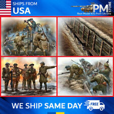 Bundle Lot Of Master Box Hand-to-hand Fight In The Trench 4 Plastic Kits 1/35 picture