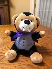 Hallmark Vampire Teddy Bear Plush Stuffed Animal, Fangs, Cape, Halloween NWOT picture