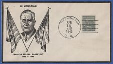 1945 Sc 809  4-1/2c White House/Prexy solo, FDR Mourning Death cover 4/14/45 picture