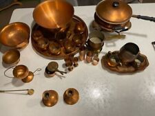 LOT Coppercraft Guild Set Kit Copper Pots Cups Bowls Retro Vintage Antique LOT picture