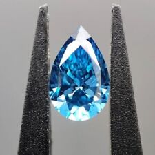2 Ct Blue D Color VVS1 pear Diamond Stone Loose Gemstone+1 free gift picture