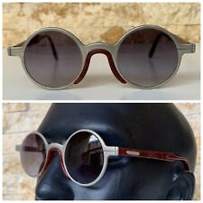 NOS VINTAGE OLIVER ROUND SUNGLASSES ITALY MADE UNUSED REF 1301 SIZE 42-23-140 picture