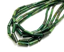 Natural Green Nephrite Jade Polished Cylinder Tube Gemstone Beads PGS52 picture