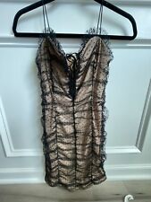 Windsor Women’s Black Lace Scrunch Mini Dress Size M New picture