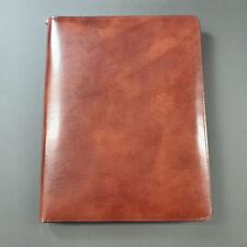 New Bosca Old Leather Brown Zipper Padfolio #932 58 picture