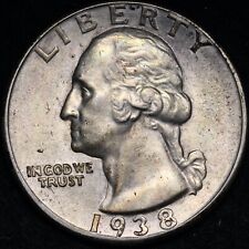1938 Washington Silver Quarter CHOICE BU *UNCIRCULATED* MS E337 QLM picture