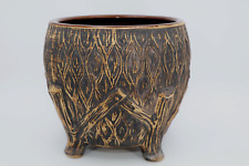 Antique Western Stoneware Company Footed Rustic Jardiniere/Planter picture